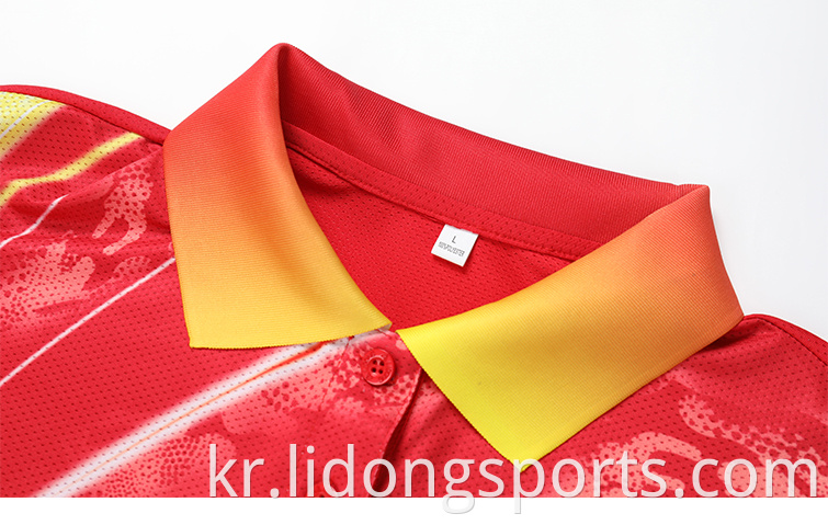 탁구 의류 의류 t 셔츠 여성용 골프 폴로 tshirt 슬림 피트 테니스웨어 디자인 oem 코튼 테니스웨어